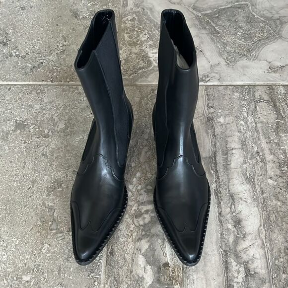 By Far Otis Chelsea Boots, Black Nappa Leather, New, Size 39 - Picture 4 of 14